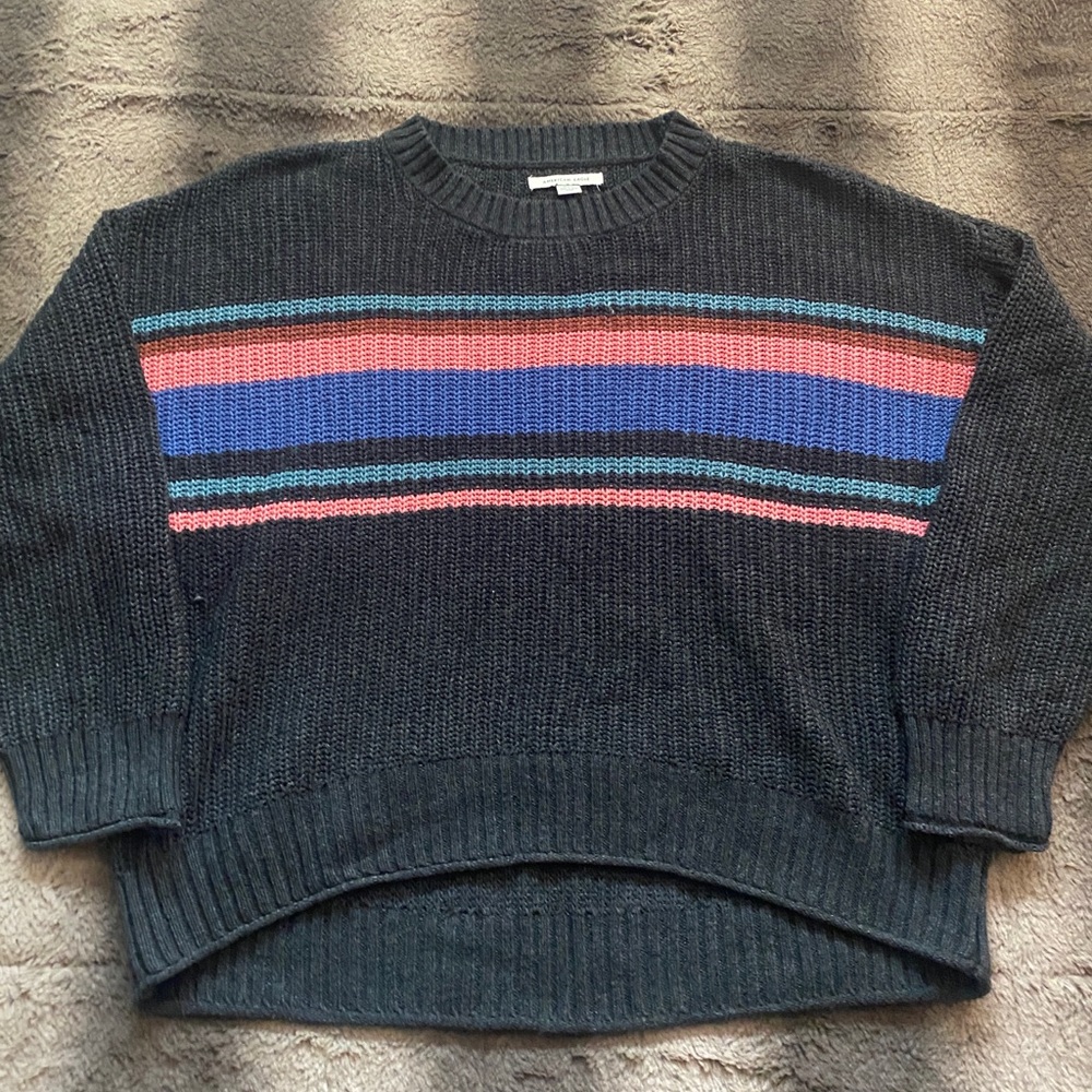 American Eagle Color Stripe Sweater
